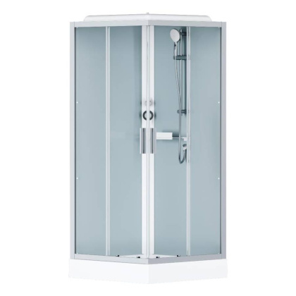 W90C-403-090MT Gem Square кабина душевая 90x90, профиль матовый Хром, стекло прозрачное