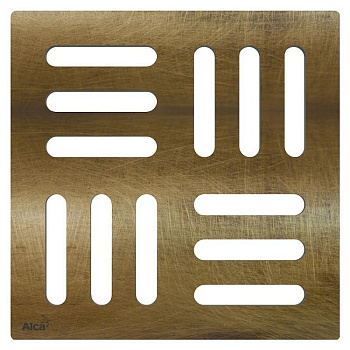 Дизайновая решетка 102×102 мм бронза-антик