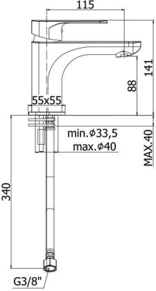 Смеситель для раковины Paffoni Sly SY071CR