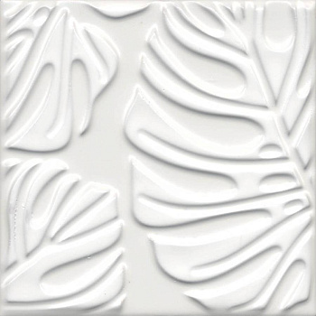 Декор Агдаль 2 белый матовый структура 15x15x0,9