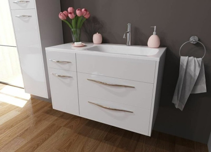 Комплект мебели Barcelona 900х450 правосторонний подвесной 3 ящика 1 дверь (ШхГхВ) 898х446х607