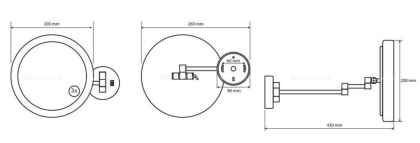Косметическое зеркало с подсветкой