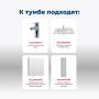 Тумба под раковину Aquanet Алвита New 80 1 ящик, 2 дверцы, белый матовый Тумба под раковину Aquanet Алвита New 80 1 ящик, 2 дверцы, белый матовый