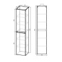 Шкаф Fine VSC-2NF170BT подвесной, 1700*350*350, Beton Шкаф Fine VSC-2NF170BT подвесной, 1700*350*350, Beton