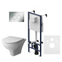 IS70151.901700 Инсталляция с клавишей ProC L глянец. Хром с подвесным унитазом Gem FlashClean с сид м/лифт