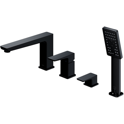 Смеситель на борт ванны OMNIRES PARMA PM7432BL (черный BLM)