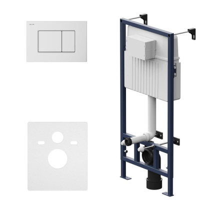 I012707.0201 ProC Инсталляция для подвесного унитаза с клавишей ProC S пластик, Белый глянец.евый