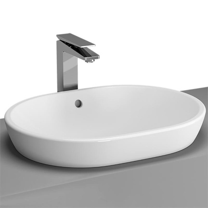 Раковина-чаша Metropole, овальная 60 см, c переливом, цвет белый Раковина-чаша Metropole, овальная 60 см, c переливом, цвет белый