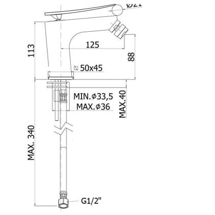 Смеситель для биде Paffoni Elys ELY131CR