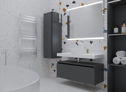 Ящик под столешницу 100см АНТРАЦИТ глянец VALLESSI UNO-S 897-100-A glossy Boheme Ящик под столешницу 100см АНТРАЦИТ глянец VALLESSI UNO-S 897-100-A glossy Boheme