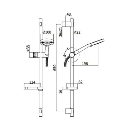 Набор смесителей душ Paffoni Nettuno Due 3 в 1 (сет 2) Набор смесителей душ Paffoni Nettuno Due 3 в 1 (сет 2)