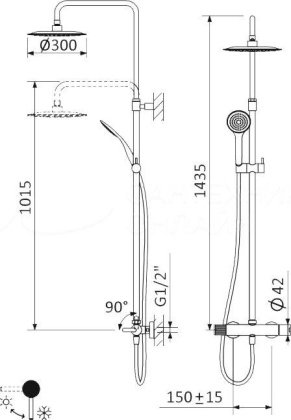 Встраиваемый душевой комплект CEZARES LEAF-DSIS-30-L-MM Встраиваемый душевой комплект CEZARES LEAF-DSIS-30-L-MM