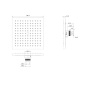 Верхний душ OMNIRES 20х20 см WGX220CR (хром) Верхний душ OMNIRES 20х20 см WGX220CR (хром)