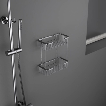 Полка двойная Timo Saona 13083/00 хром