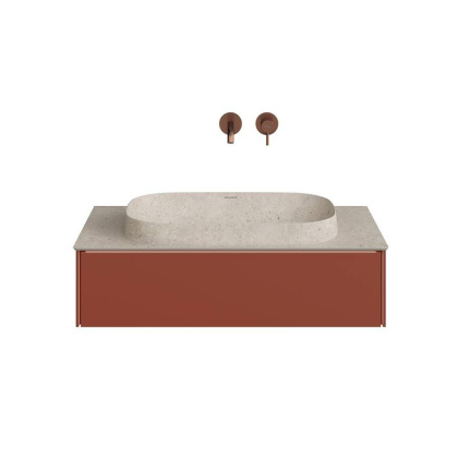 Тумба MAGICA подвесная 90, 1 ящик, венецианский красный матовый             