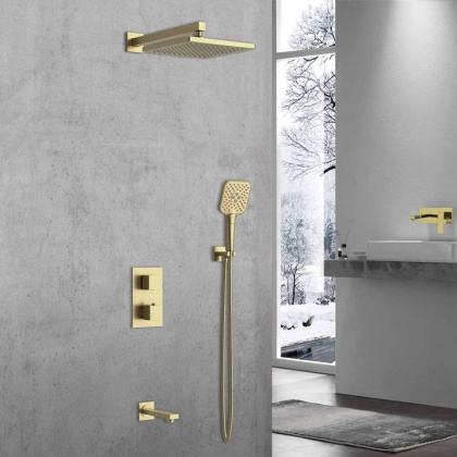 Душевой комплект Next VSFW-1N3TGM термостатический встраиваемый, трехрежимный, вороненная сталь