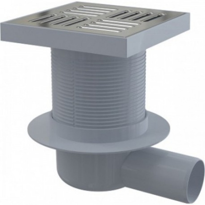 Сливной трап 150×150/50 мм боковой сток, решетка из нержавеющей стали, гидрозатвор мокрый Сливной трап 150×150/50 мм боковой сток, решетка из нержавеющей стали, гидрозатвор мокрый