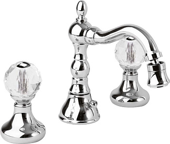 Смеситель ATLANTIS-BBS2-03/24-Sw Исполнение: Золото 24 карат, Ручки: Swarovski 