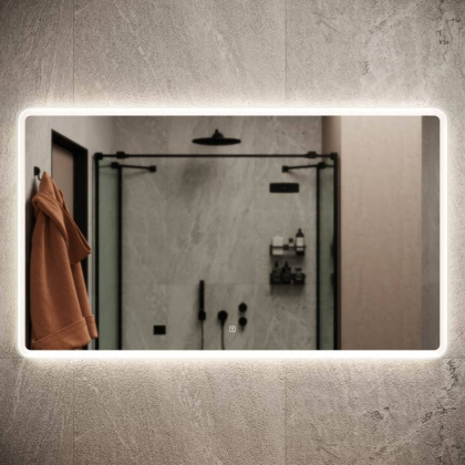Зеркало для ванной комнаты SANCOS Arcadia 1200х700 с подсветкой, арт. AR1200 Зеркало для ванной комнаты SANCOS Arcadia 1200х700 с подсветкой, арт. AR1200