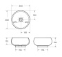 Раковина накладная керамическая круглая BB1114
