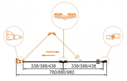 ELENA-W-BS-12-80-C-Cr Душевая дверь
