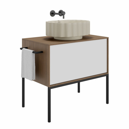 Ножка ATOLLO 80 высокая металлическая, черная матовая ATlg.80\MH Ножка ATOLLO 80 высокая металлическая, черная матовая ATlg.80\MH