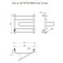 Полотенцесушитель Пэк сп 18 50*50 NEXT ЛЕВЫЙ 32 мм