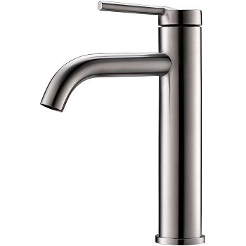 ETNA Смеситель для накладных раковин без донного клапана, нержавеющая сталь, исполнение сатин ETN-LMC2-IN ETNA Смеситель для накладных раковин без донного клапана, нержавеющая сталь, исполнение сатин ETN-LMC2-IN