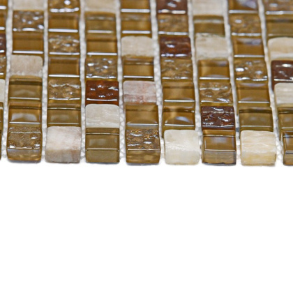 Мозаика стеклянная с камнем Glass Stone-1 (чип 8*15*15) 300*300(11шт.-0.99м2), м2 Мозаика стеклянная с камнем Glass Stone-1 (чип 8*15*15) 300*300(11шт.-0.99м2), м2