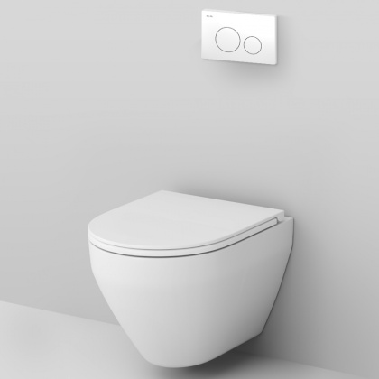 IS49001.701700 Инсталляция с клавишей Pro L Белый с подвесным унитазом Spirit V2.0 FlashClean с сид м/л