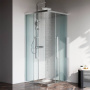 W84G-403-9090-MT Душевое ограждение Func Square Slide 90х90, мат хром, прозрачное