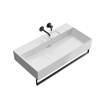 Раковина LOGICA мебельная\подвесная без отверстий 90, белая глянцевая