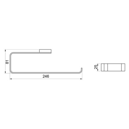Полотенцедержатель Timo Selene 14057/03 черный матовый