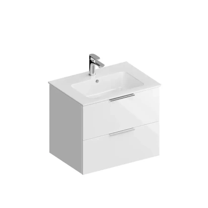 Тумба PIANO Forte подвесная 65 см, 2 ящика, белый глянцевый