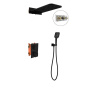 Душевой комплект VSFW-103TMB термостатический встраиваемый, двухрежимный, черный