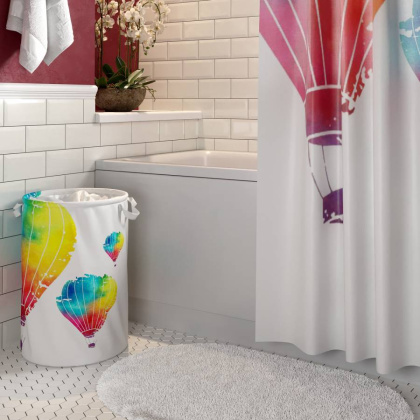 Rossel WB-572 Корзина для белья Rossel, 37х37х55 см, белая, WB-572