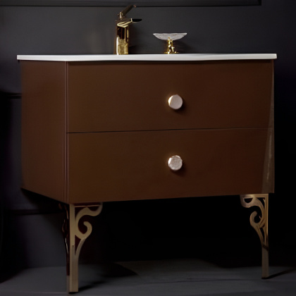 Тумба 80см*43,5 DARK BROWN (керам.моноблок) 830-080-DB Boheme Тумба 80см*43,5 DARK BROWN (керам.моноблок) 830-080-DB Boheme