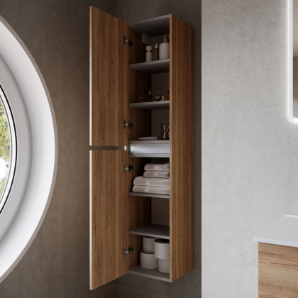 Шкаф-пенал SANCOS Urban подвесной дуб галифакс натуральный, 350х300х1600 мм, арт. PUR35EG