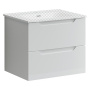 Тумба подвесная SANCOS Norma 2.0 590х450х500, c двумя ящиками оснащенными доводчиками, белый глянец , арт. NR2.060W