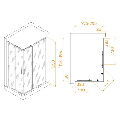 Душевой уголок RGW PA-246, RGW 030824682-11