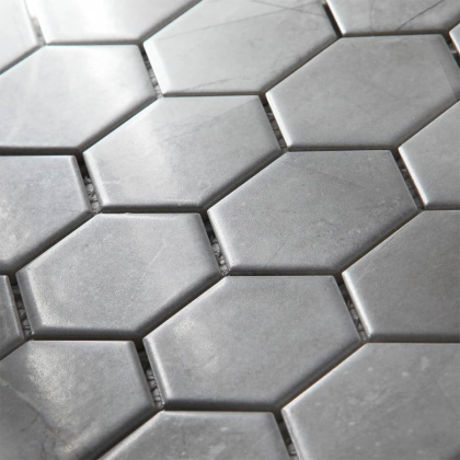 Керамическая мозаика, Hexagon Small Marble Grey Matt 51x59, Geometry Керамическая мозаика, Hexagon Small Marble Grey Matt 51x59, Geometry