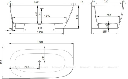 Ванна из искусственного камня Salini SOFIA Corner Left 102515G угловая