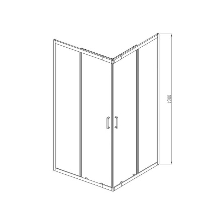 Душевой уголок Rapid VSS-3R80_90CL, (800-900)x(800-900), хром, стекло прозрачное