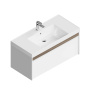 Тумба с раковиной Kerama Marazzi Modula 100 см MO.100.1+1\WHT глянцевый белый