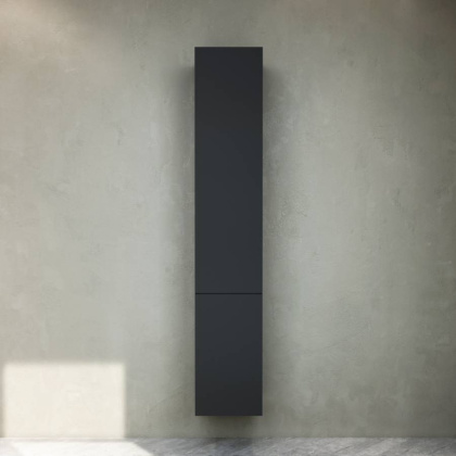 Шкаф-колонна подвесной правый, 163х30х32 см, черный