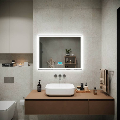 Зеркало для ванной комнаты SANCOS City 2.0  900x700  c  подсветкой, арт.CI2.900 Зеркало для ванной комнаты SANCOS City 2.0  900x700  c  подсветкой, арт.CI2.900