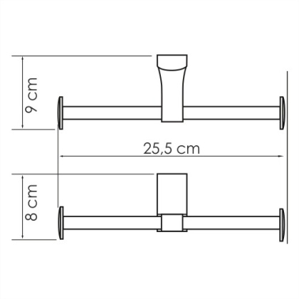 Leine K-5096D Держатель туалетной бумаги, двойной Leine K-5096D Держатель туалетной бумаги, двойной