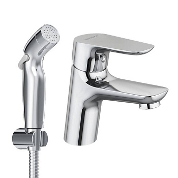 770300001 Jupiter, Смеситель для умывальника с гиг. душем, Хром