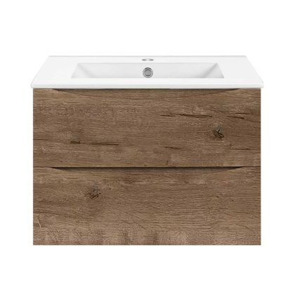 База под керамическую раковину Mia Slim 600 подвесная, 2 выкатных ящика soft close, V.Oak База под керамическую раковину Mia Slim 600 подвесная, 2 выкатных ящика soft close, V.Oak