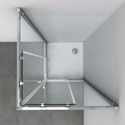 Душевой уголок Rapid VSS-3R80_90CL, (800-900)x(800-900), хром, стекло прозрачное